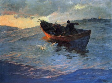 キャッチボートを巡る闘争 エドワード・ヘンリー・ポットストスト Oil Paintings